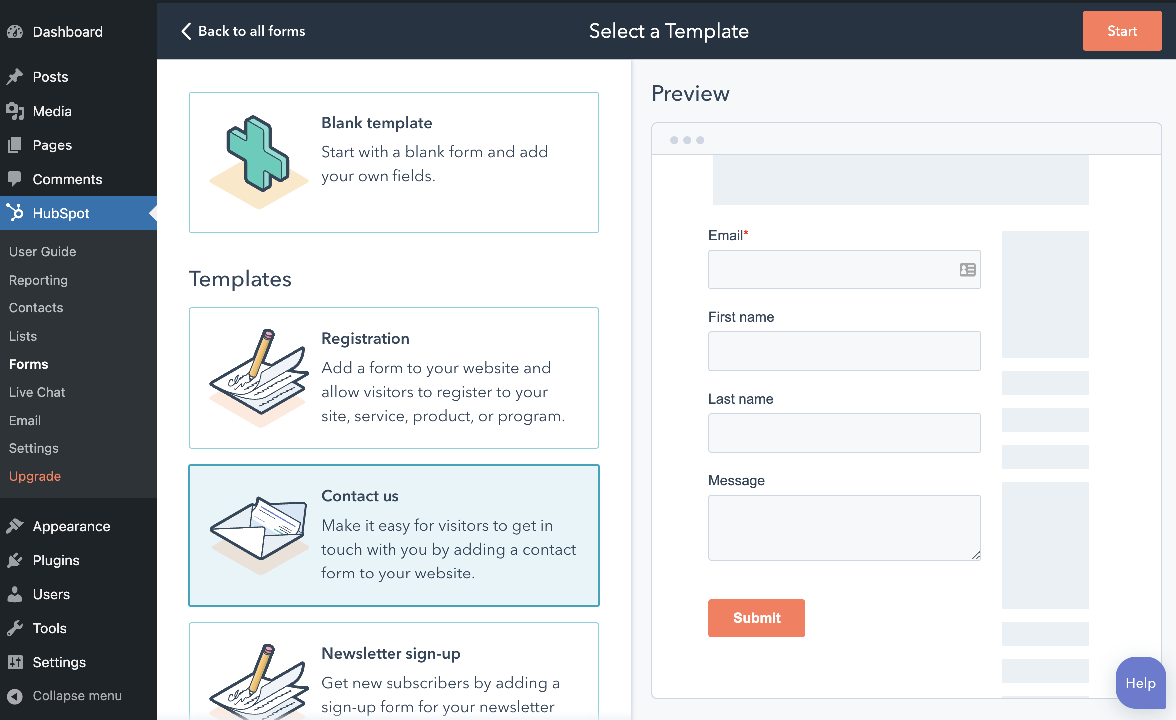 Capture Leads With HubSpot Forms For WordPress HubSpot